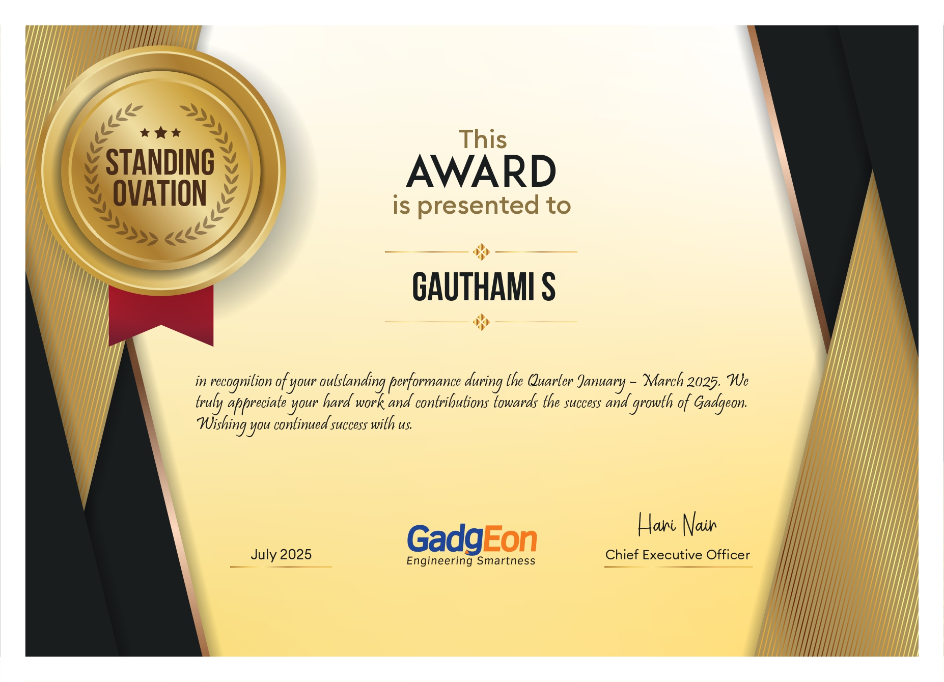 Standing Ovation Award